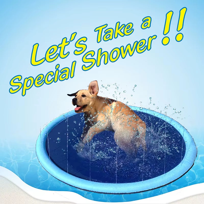Summer Pet Swimming Pool Inflatable Water Sprinkler Pad Play Cooling Mat Outdoor Interactive Fountain Toy for Dogs